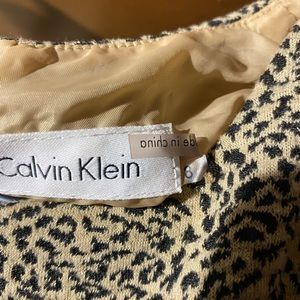 Calvin Klein leopard print business dress.